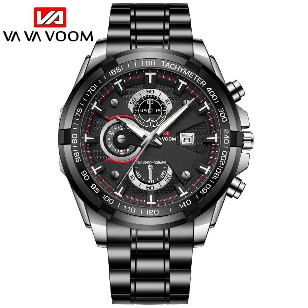 Maxpower (Silver, No Packaging) Va Va Voom Fashion Quartz Watches Mens Watches Luxury Men Sports Gold Stainless Steel Quartz Wrist Watch Man Business Casual 3A