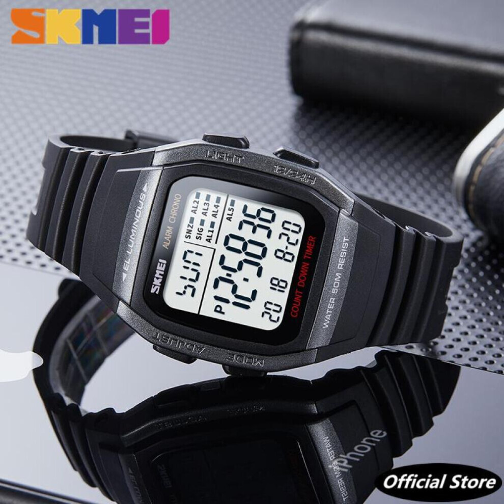 Maxpower (Silver) Skmei Mens Digital Countdown Chronograph Wrist Watch Silver