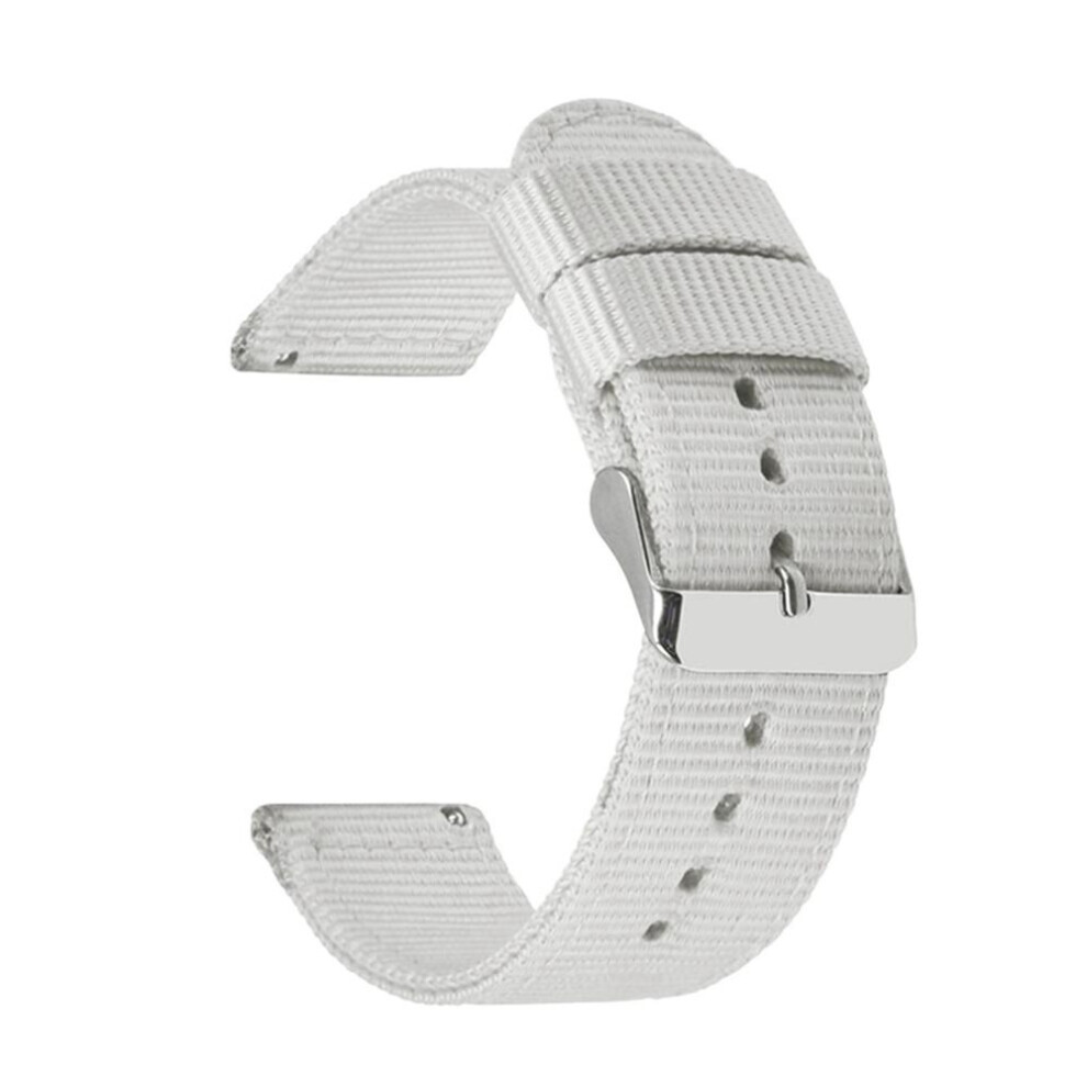 Maxpower (, 22Mm) Nylon Canvas Watch Strap For Men Quick Release Straps 18-24 Mm White