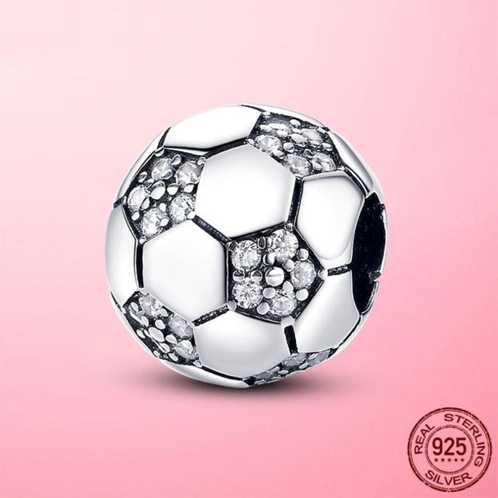 Maxpower (Red) Sport Love Dangle Charm Fit Bracelet Necklace 925 Sterling Silver Skate Shoes Football Beads Pendant 925 Silver Original Jewelry