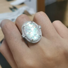 (6) Women's 925 Sterling Silver Opal Ring Jewelry Ring Wholesale Size 6-10