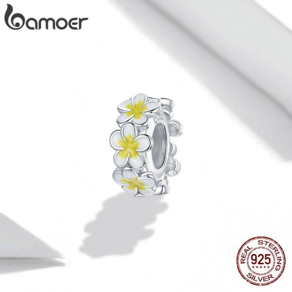 Maxpower (925 Silver) Bamoer 925 Sterling Silver Delaicate Romantic Flowers Charm Bead For Original Bracelet Diy Women Jewelry