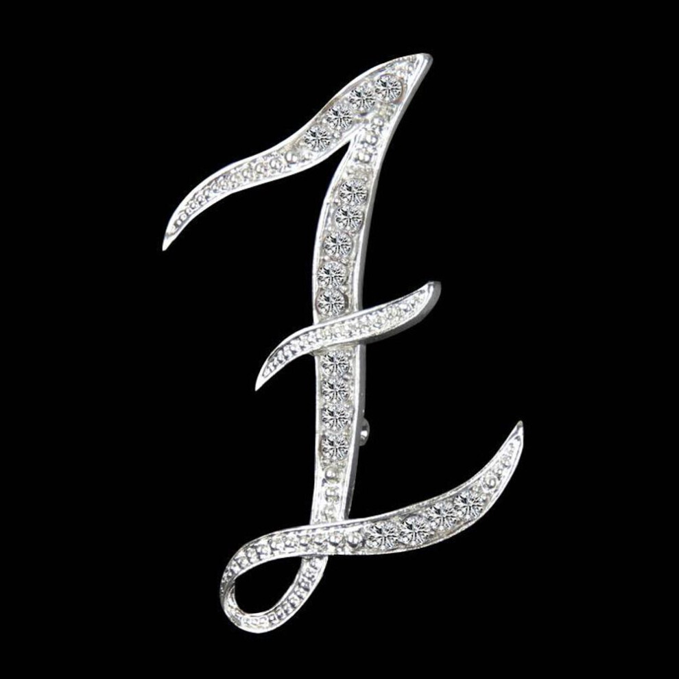 Maxpower (Z) Gifts Rhinestone Letter Crystal Pins Jewelry Letter Alphabetical English Brooch Brooches
