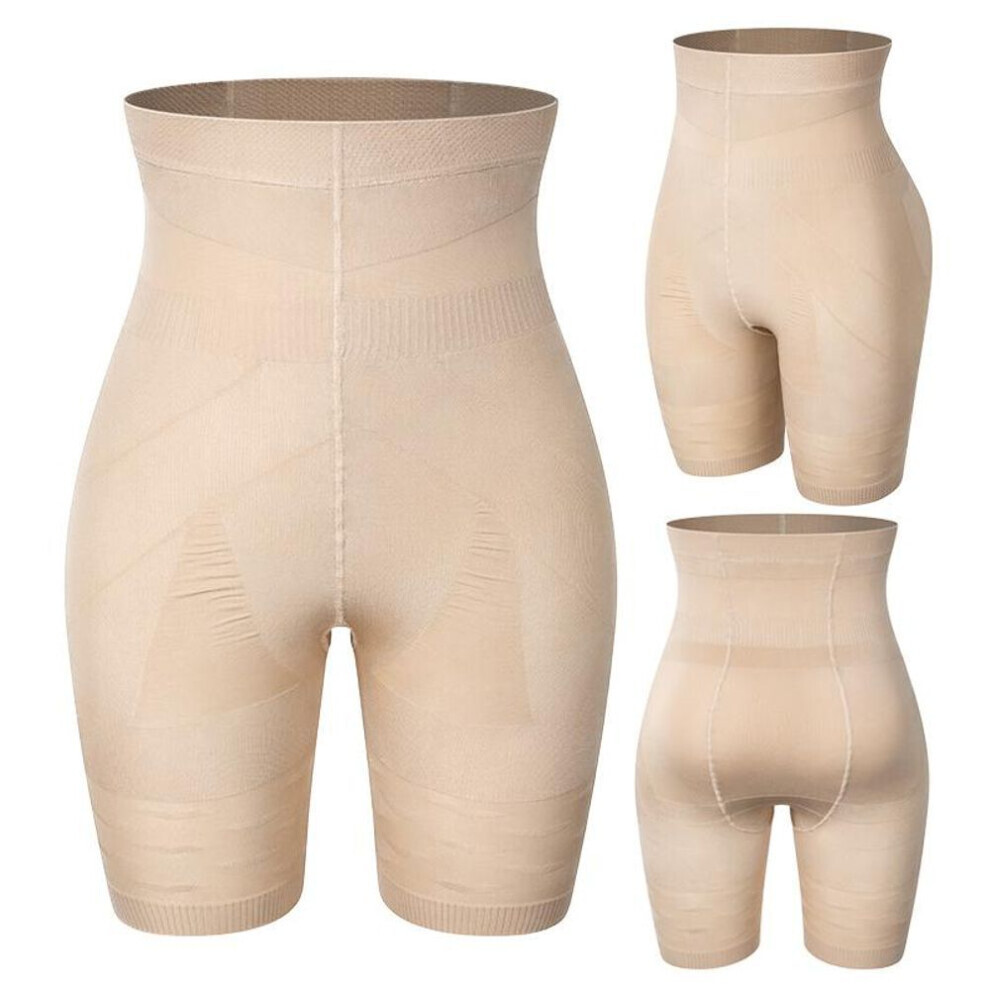 Maxpower (Beige, Xxxl) Men Seamless Waist Trainer Tummy Control Panties Body Shaper Shorts High Waist Slimming Underwear Abdomen Belly Shapers Compression Boxe Cream
