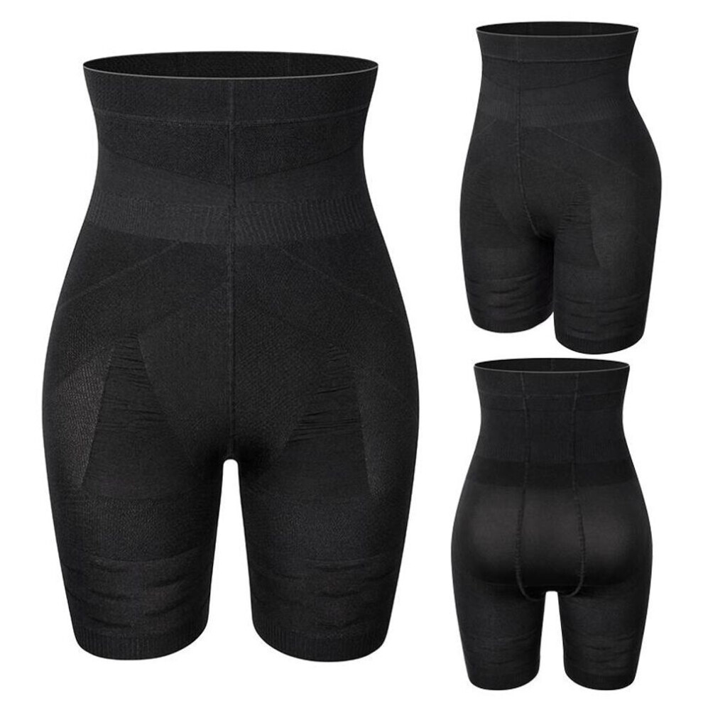 Maxpower (, Xl) Men Seamless Waist Trainer Tummy Control Panties Body Shaper Shorts High Waist Slimming Underwear Abdomen Belly Shapers Compression Boxer Black