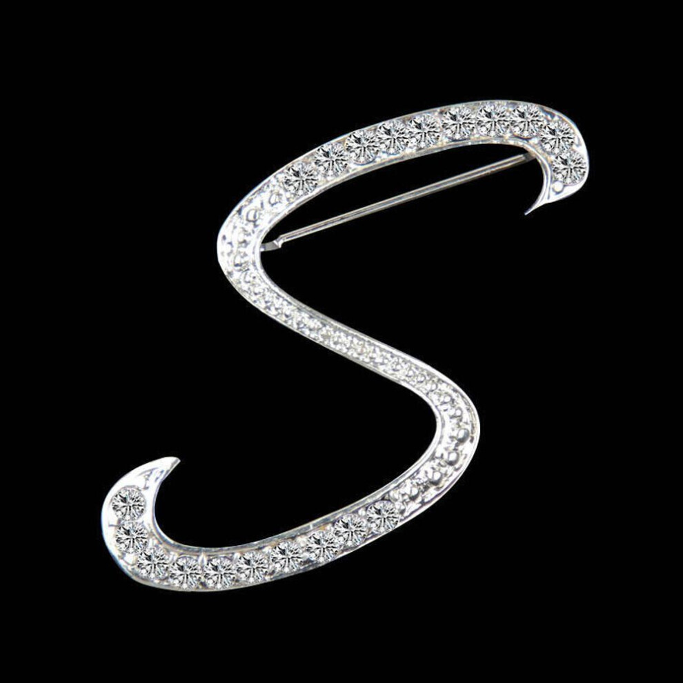 Maxpower (S) Gifts Rhinestone Letter Crystal Pins Jewelry Letter Alphabetical English Brooch Brooches Not,Specified