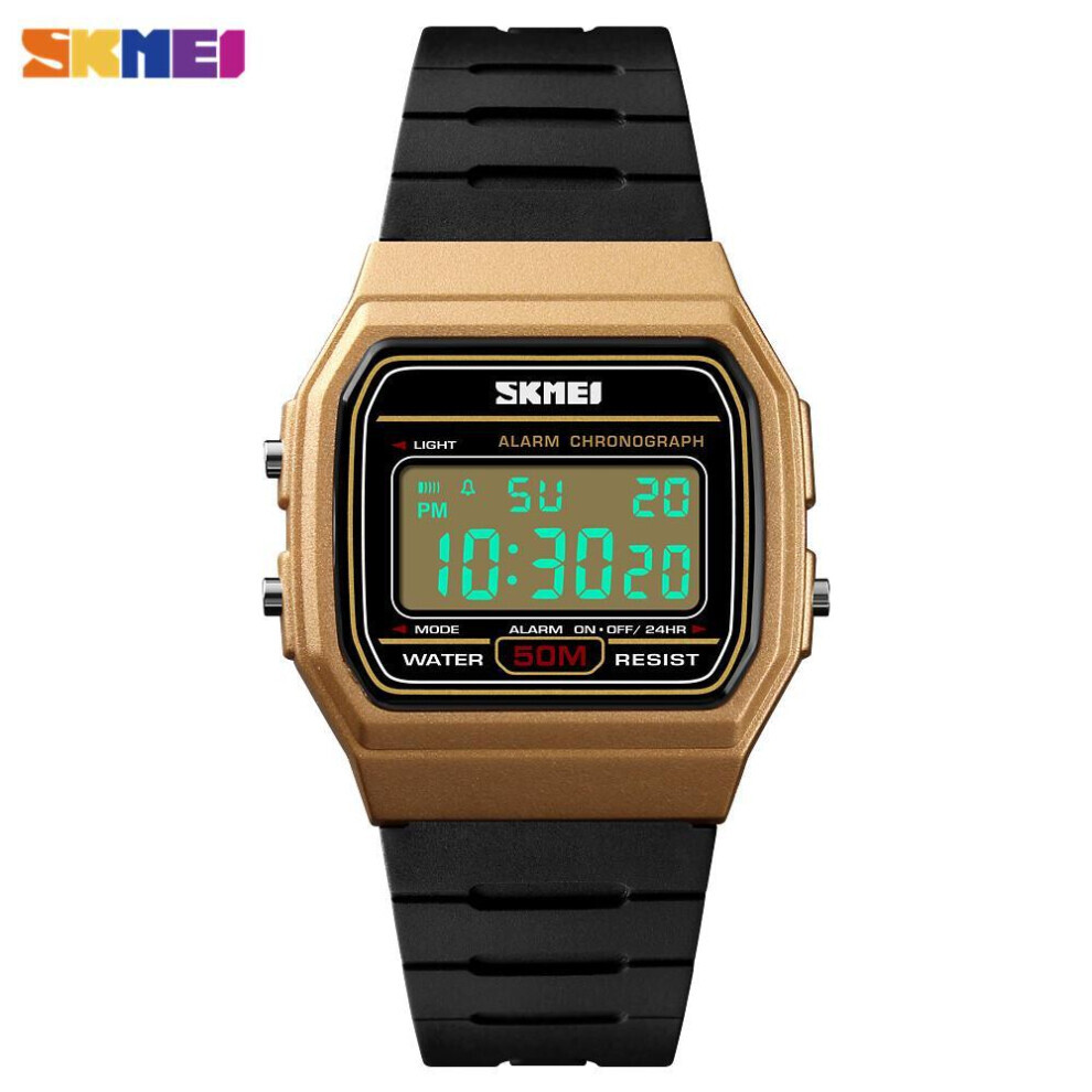 Maxpower (Gold) Skmei Dial Sport Waterproof Led Display Watch Gold