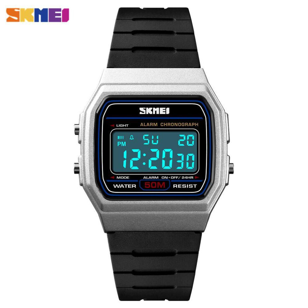 Maxpower (Silver) Skmei Dial Sport Waterproof Led Display Watch Silver