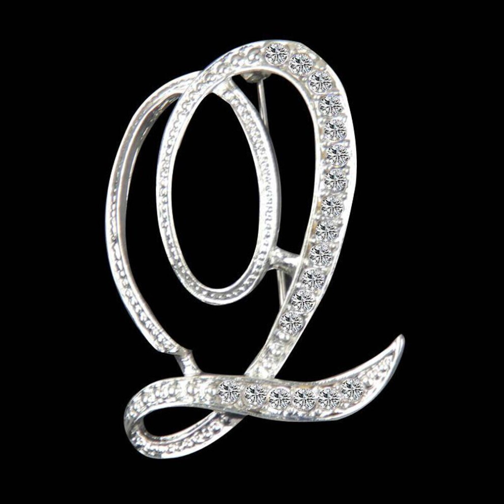 Maxpower (Q) Gifts Rhinestone Letter Crystal Pins Jewelry Letter Alphabetical English Brooch Brooches Not,Specified