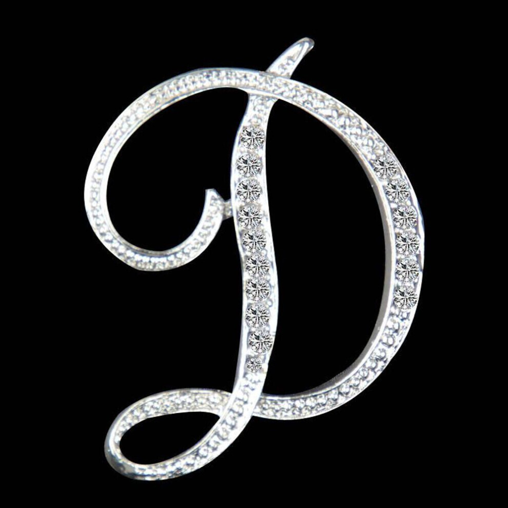 Maxpower (D) Gifts Rhinestone Letter Crystal Pins Jewelry Letter Alphabetical English Brooch Brooches Not,Specified