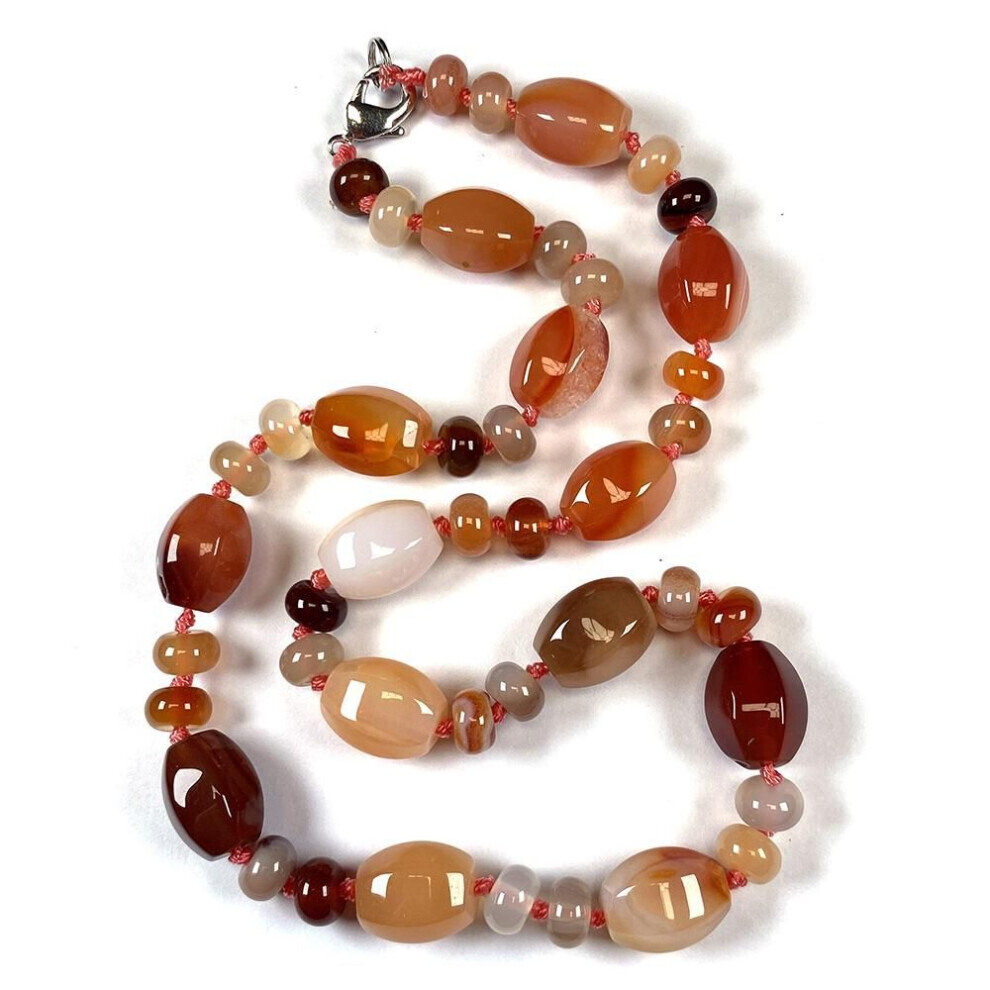 (as the picture) Rainbow Semi-precious Abacus Section Rice Beads Necklace For Elegant Women Love Romantic Jewelry Gift