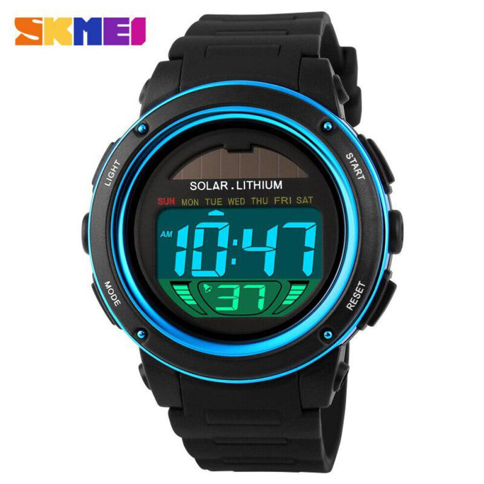 Maxpower (Blue) New Skmei Brand Men Watch Outdoor Solar Energy Military Sports Watches Digital Electronic Wristwatch Blue