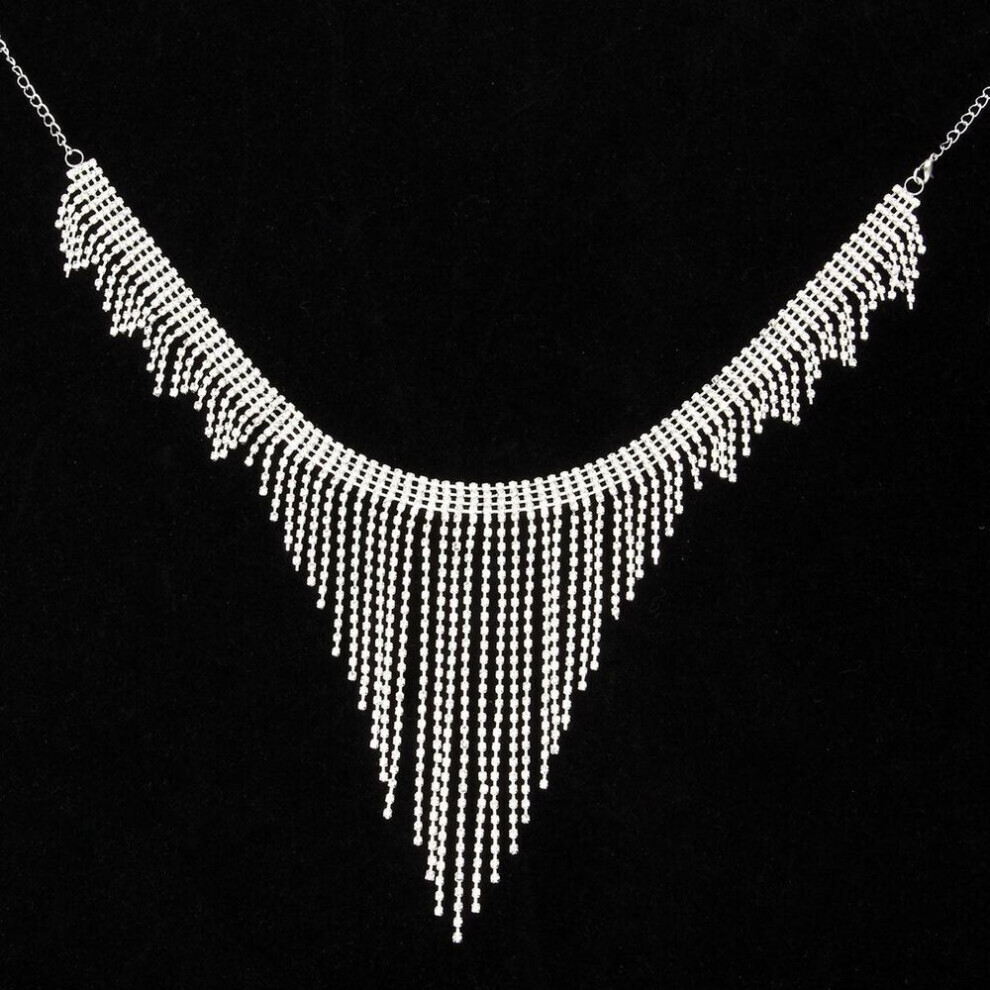 Maxpower (Silver) Summer Sexy Tassels Bikini Crossover Harness Waist Belly Body Waist Chain Silver