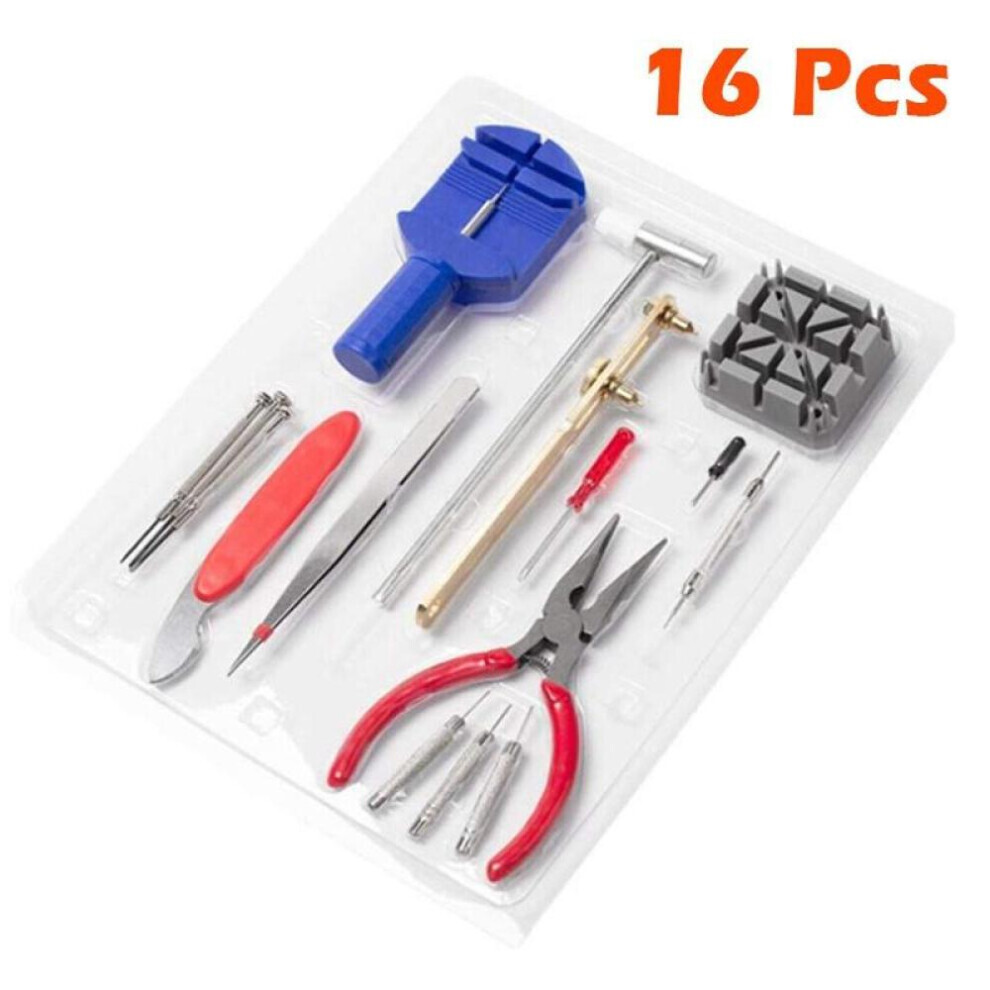Maxpower (16Pcs) 507/147/11Pcs Watch Repair Tool Kit Holder Watchband Remover Link Pins Spring Bar Watchmaker Repair Tool Opener Pin Link Remover Watch Band Li