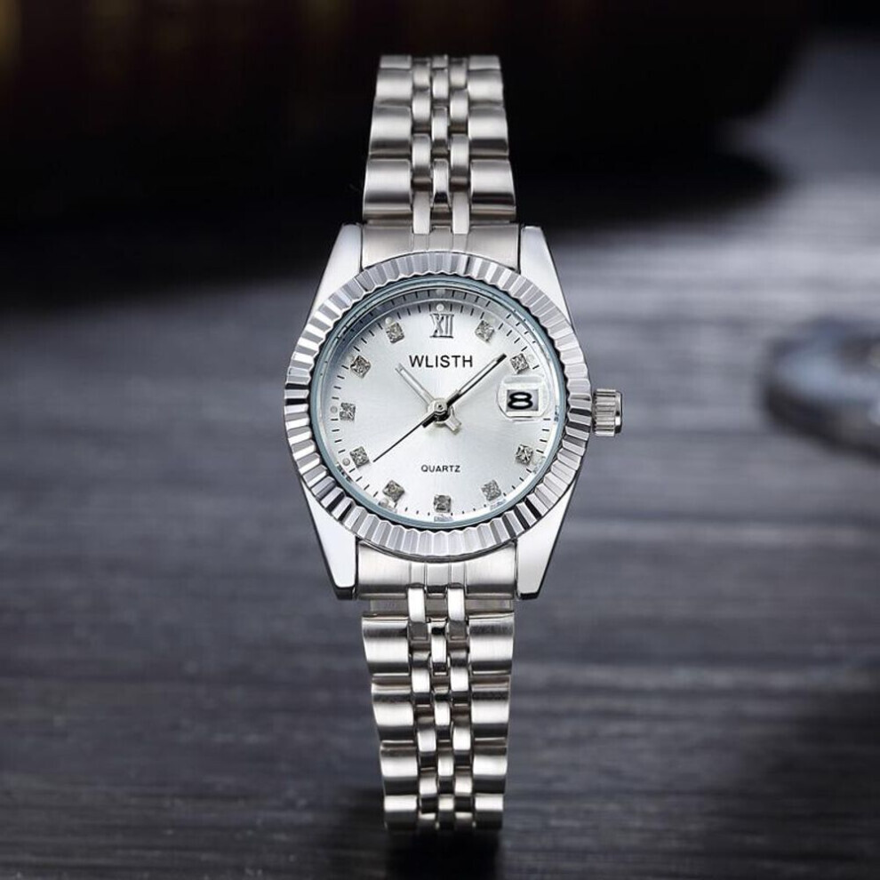 Maxpower (Silver,) 2023 Women Quartz Wrist Watch Top Brand Luxury Famous Watch Ladies Clock Calendar Hours Box White