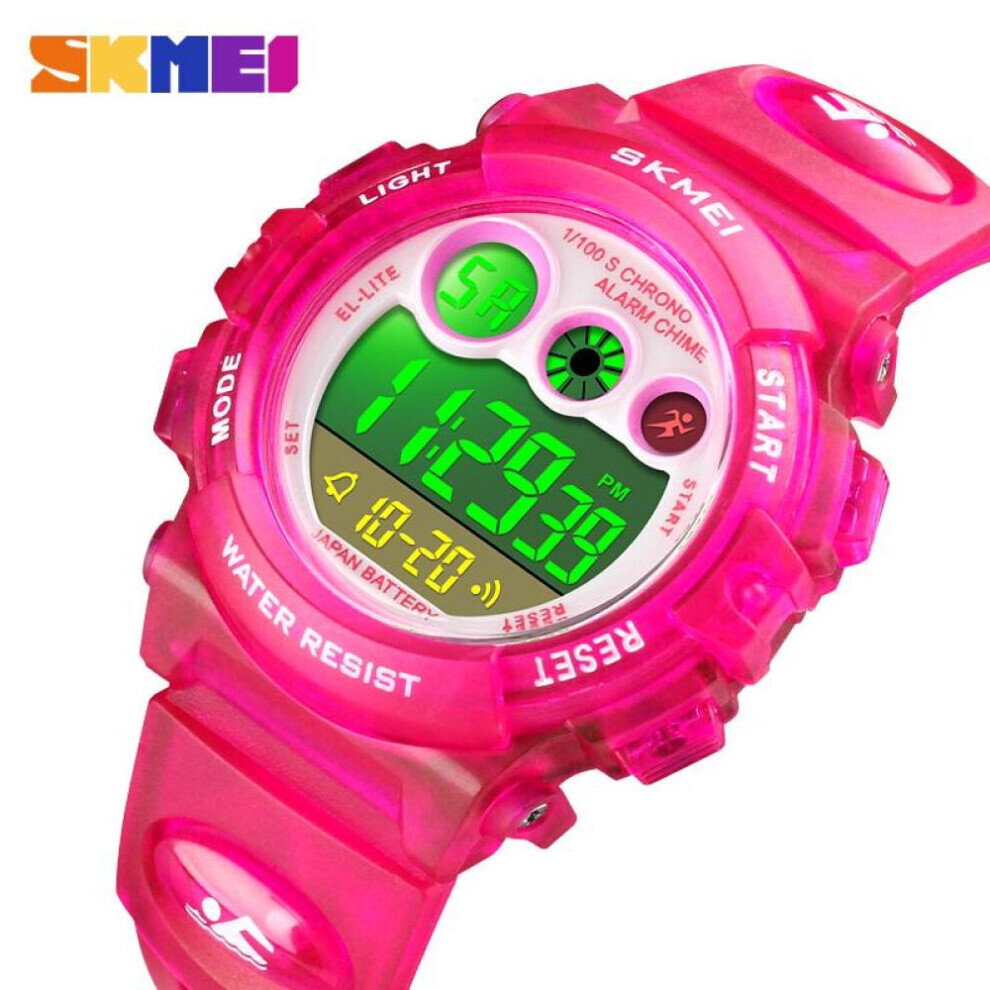 Maxpower (Red) Skmei Kids Watch Fashion Children Waterproof Led Alarm Date Electronic Digital Sports Wristwatches Red