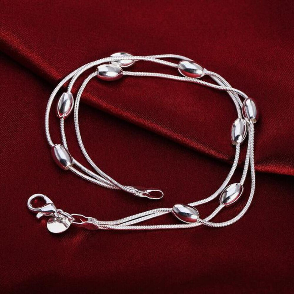 (Champagne) New High Quality S925 Sterling Silver 4MM Women Men Chain Male Twisted Rope Bracelets Fashion Silver Jewelry-image-OPC-PG8JKTT-NEW