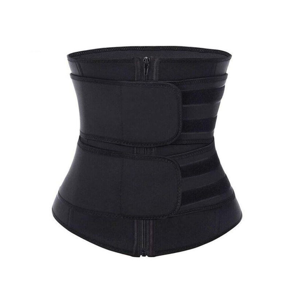 (black, L) Sweat Waist Trainer For Women Trimmer Corset Weight Loss Belt Waist Shaper Slimming Corset