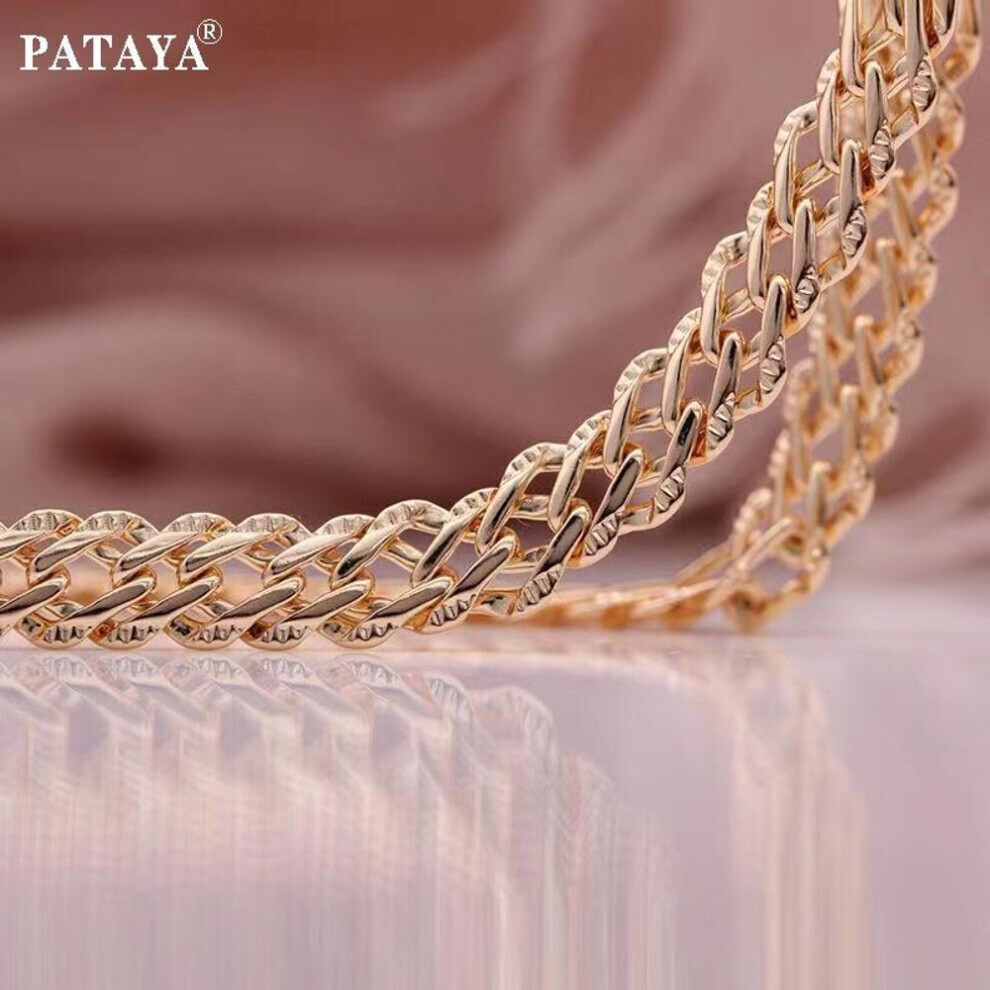 Maxpower (60Cm) Pataya Rose Color Pleated Lace Hip Hop Style Bracelet Necklace Chain Gold