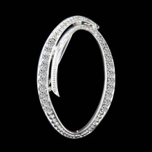 (O) Gifts Rhinestone Letter Crystal Pins Jewelry Letter Alphabetical English Brooch Brooches