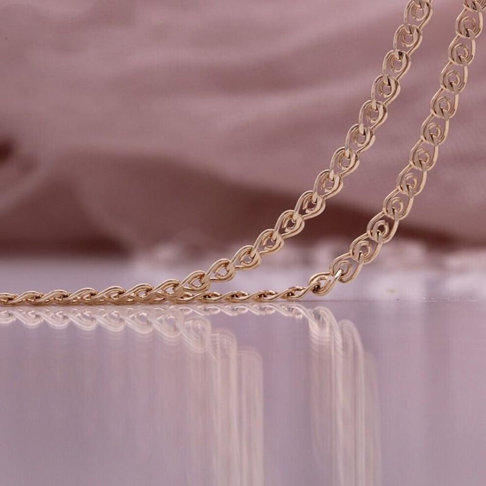 (as the picture, 3mm*60cm) Rose Gold Color Italian Craftsmanship Delicate Girl Woman Bracelet Necklace Combination Long Chain-image-OPC-PG8JM8K-NEW