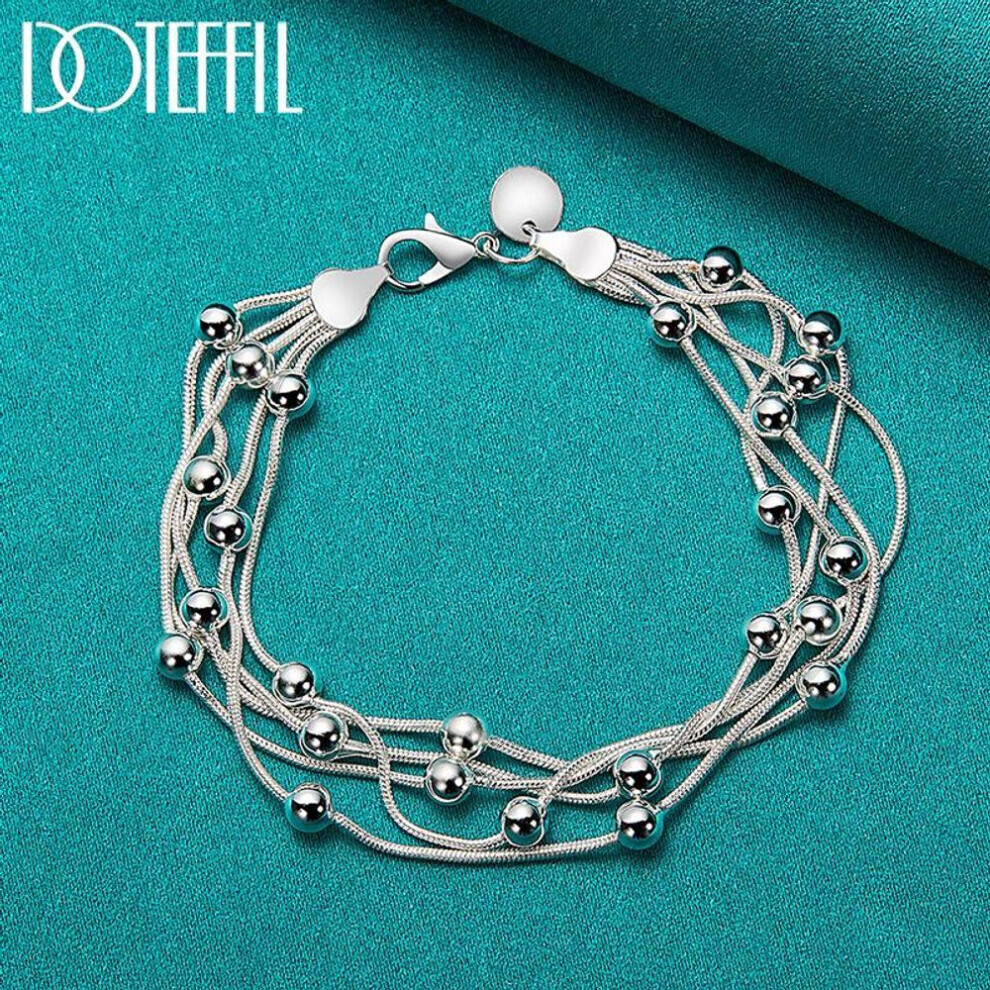 Maxpower (20Cm) 925 Sterling Multiple Snake Chain Bracelet Silver