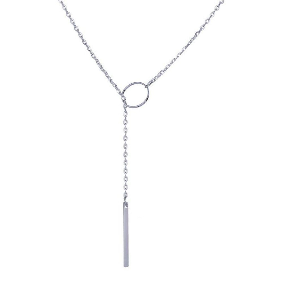 (silver) Fashion Necklace Personality Infinity Cross Pendant Choker Gold Color Clavicle Chain On Neckfor  Women Girls Jewelry Accessories