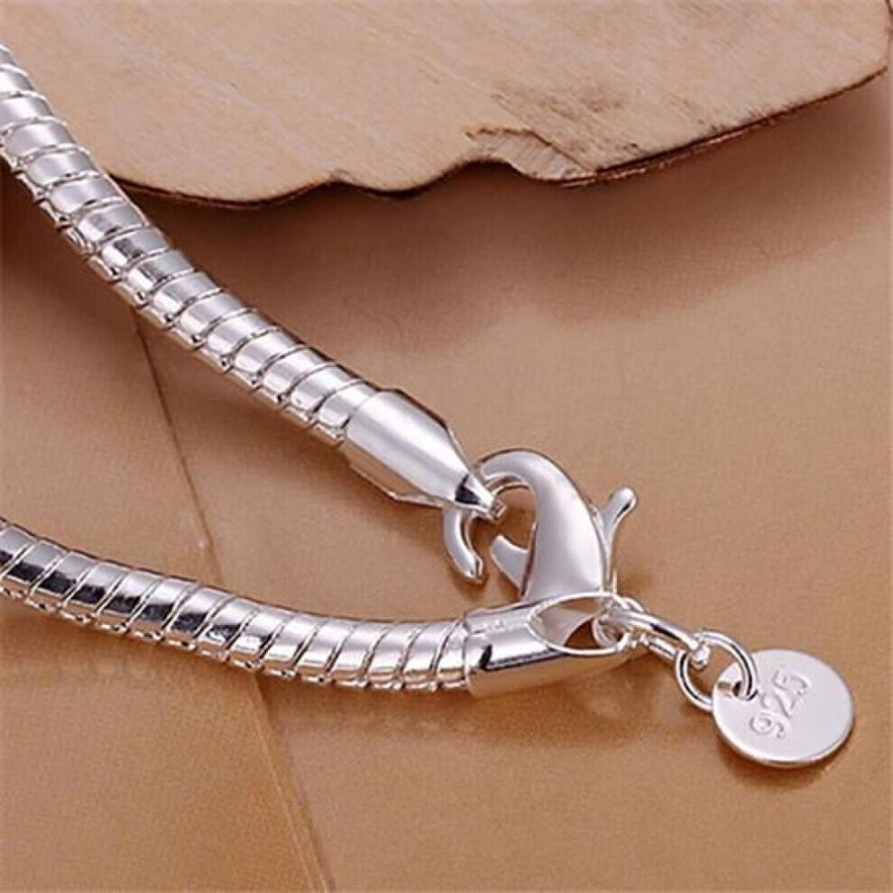 (Silver, 8 inch) Women&apos;s Fashion Thin Bangle Shining Concise Bracelet Gift