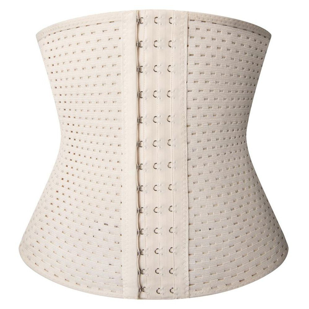 (beige, 4XL) Men Waist Trainer Corset Slimming Belt Workout Shapewear Abdominal Fat Burner Tummy Control Body Shaper Sports Girdles Fitness Cincher