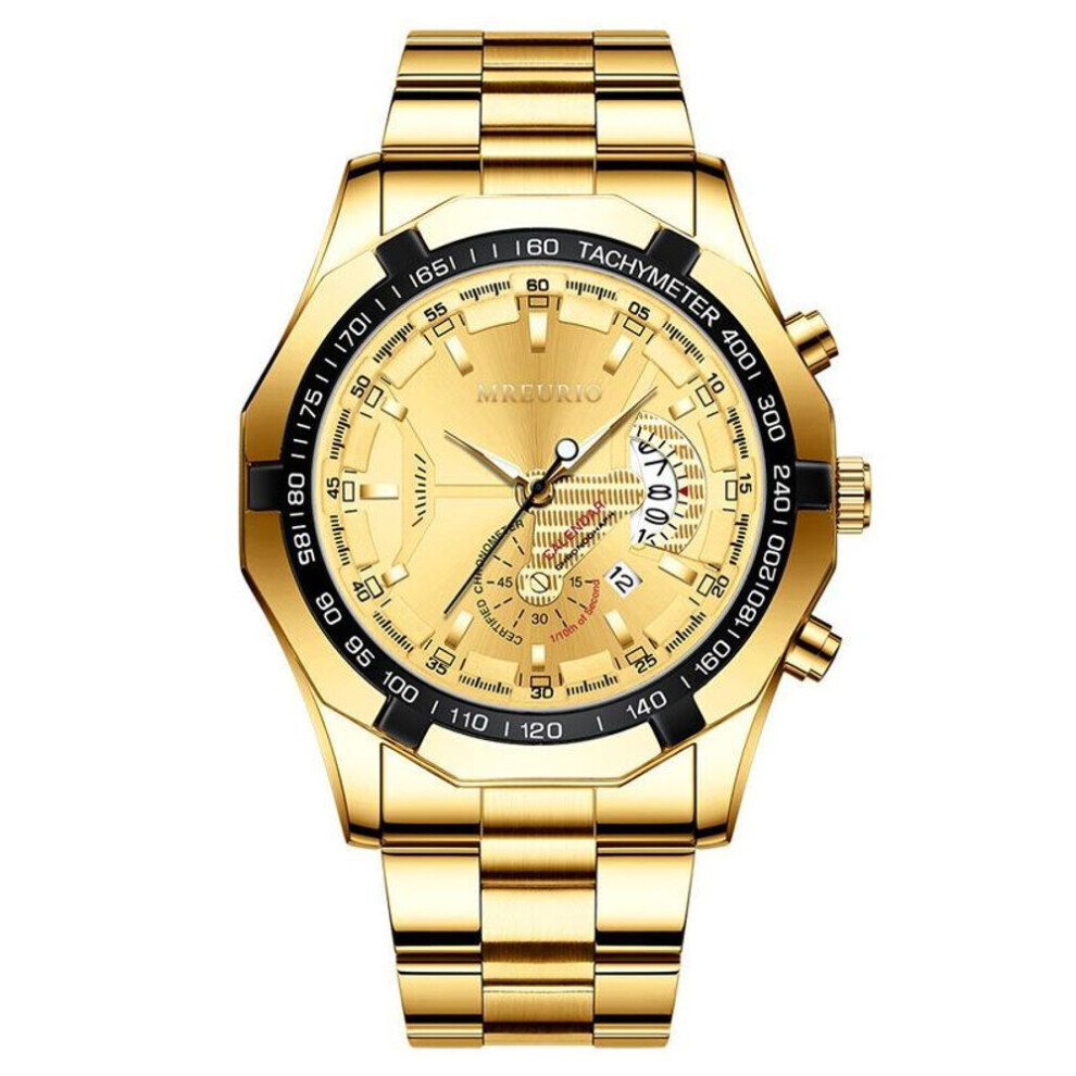 (golden) Men&apos;s Big Dial Quartz Watches Original Design Business Man&apos;s Wristwatches Top Luxury Best Gifts For Husband,family,friend