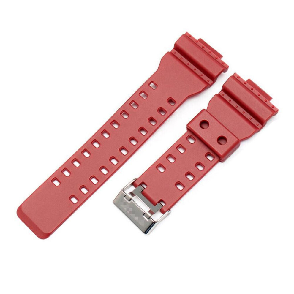 (red) Breathable Replacement Watch Strap Band G-shock Ga-110gb Ga100 Gd120