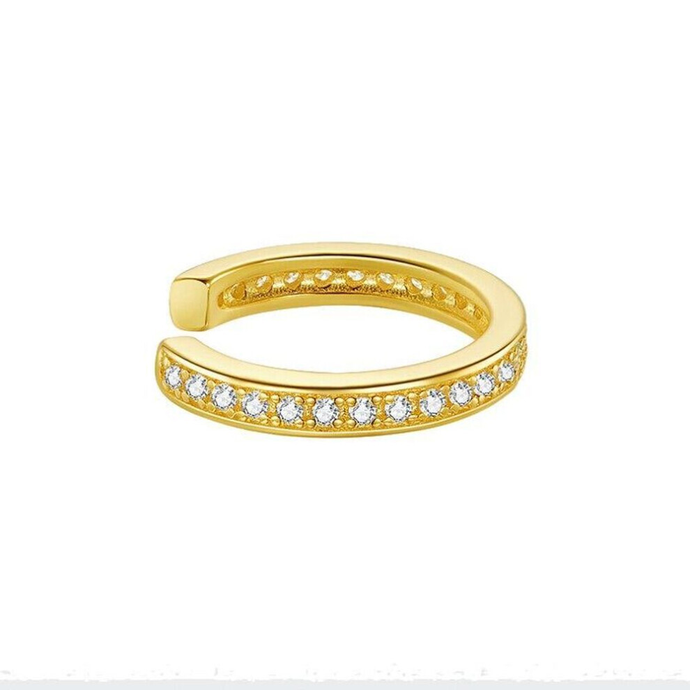 Maxpower (F) Bamoer 1 Pcs Colorful Zircon Ear Clip, Women Genuine 925 Sterling Clear Cz Statement Wedding Jewelry Silver