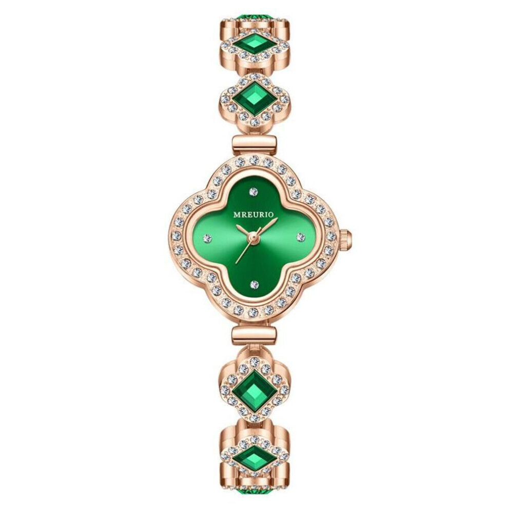 (green) 2024 Green Watch For Women Luxury Brand Small Dial Ladies Wrist Watches