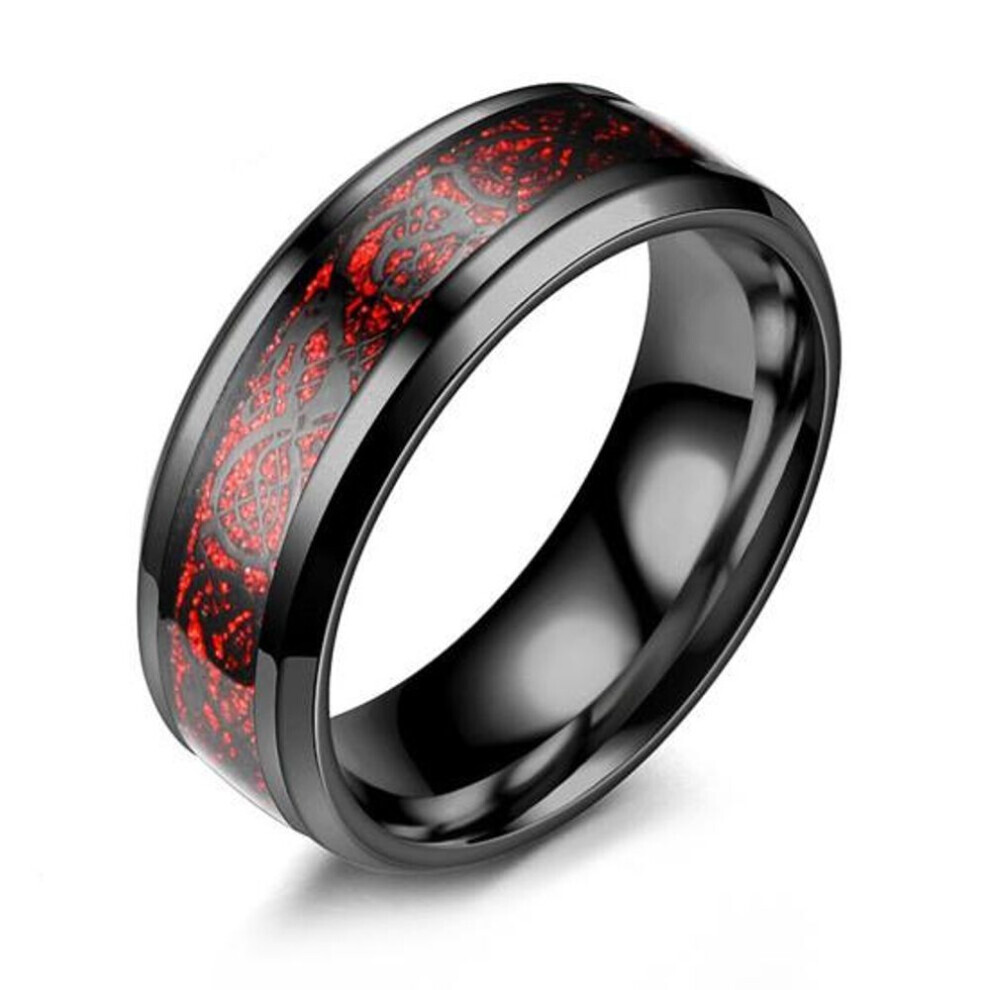 (black,red, US 6) Fashion Simple Men's Cool Luminous Dragon Pattern Ring Christmas Gift Jewelry Trinket Accessory-image-OPC-PG8JNTC-NEW