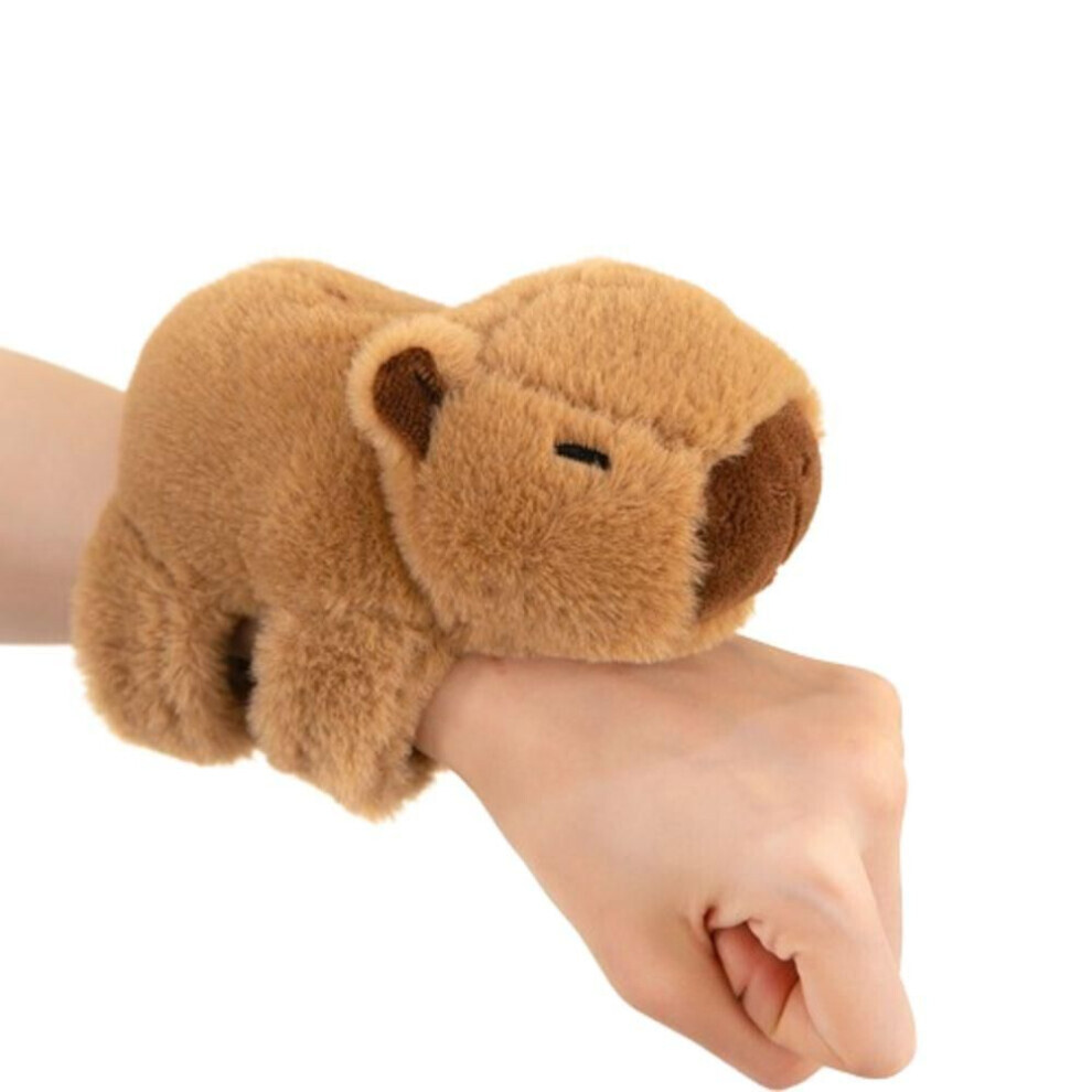 Maxpower (Style 3) Simulation Slap Bracelet Series Capybara Capybara Plush Wrist Band Christmas Toy Pink