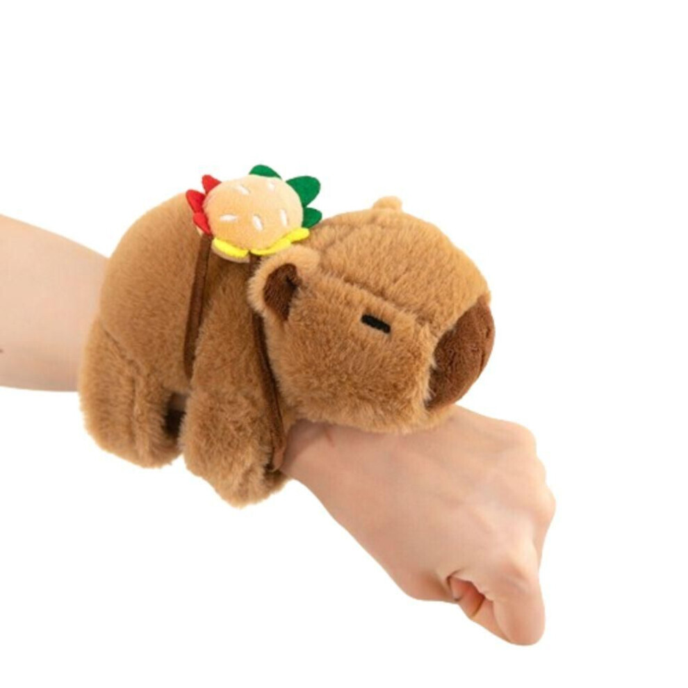 Maxpower (Style 6) Simulation Slap Bracelet Series Capybara Capybara Plush Wrist Band Christmas Toy Pink
