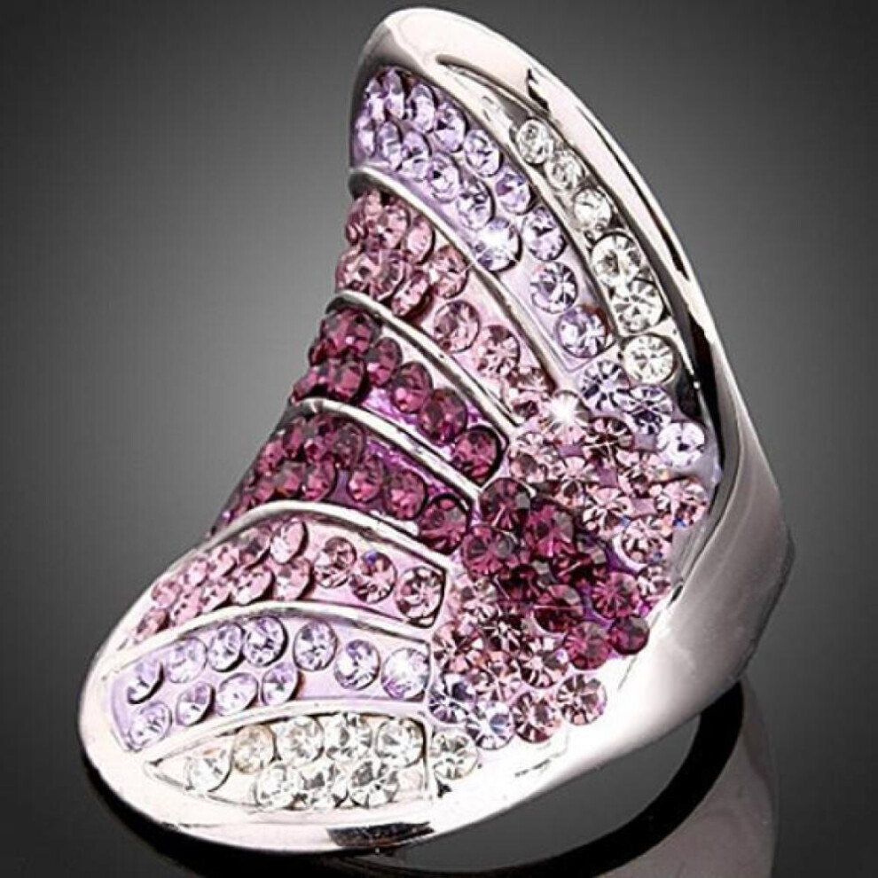 Maxpower (9) Sterling Women Korean Style Full Rhinestone Index Finger Ring Not,Specified