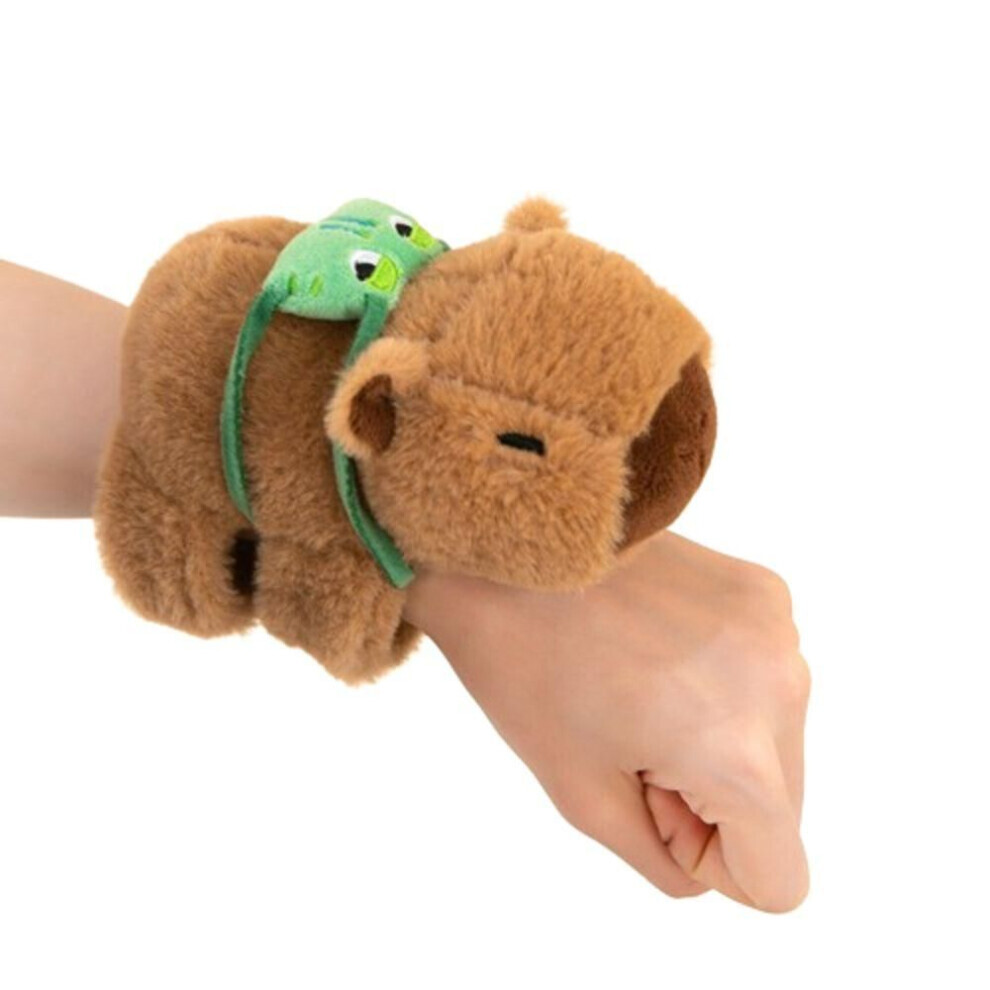 Maxpower (Style 5) Simulation Slap Bracelet Series Capybara Capybara Plush Wrist Band Christmas Toy Pink
