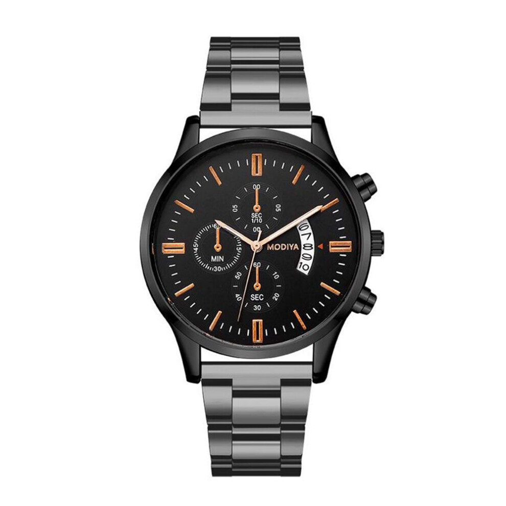 Maxpower (,Brown) Fashion Analog Quartz Watch Mens Bracelet Watch Steel Band Casual Business Wristwatches Black/Brown