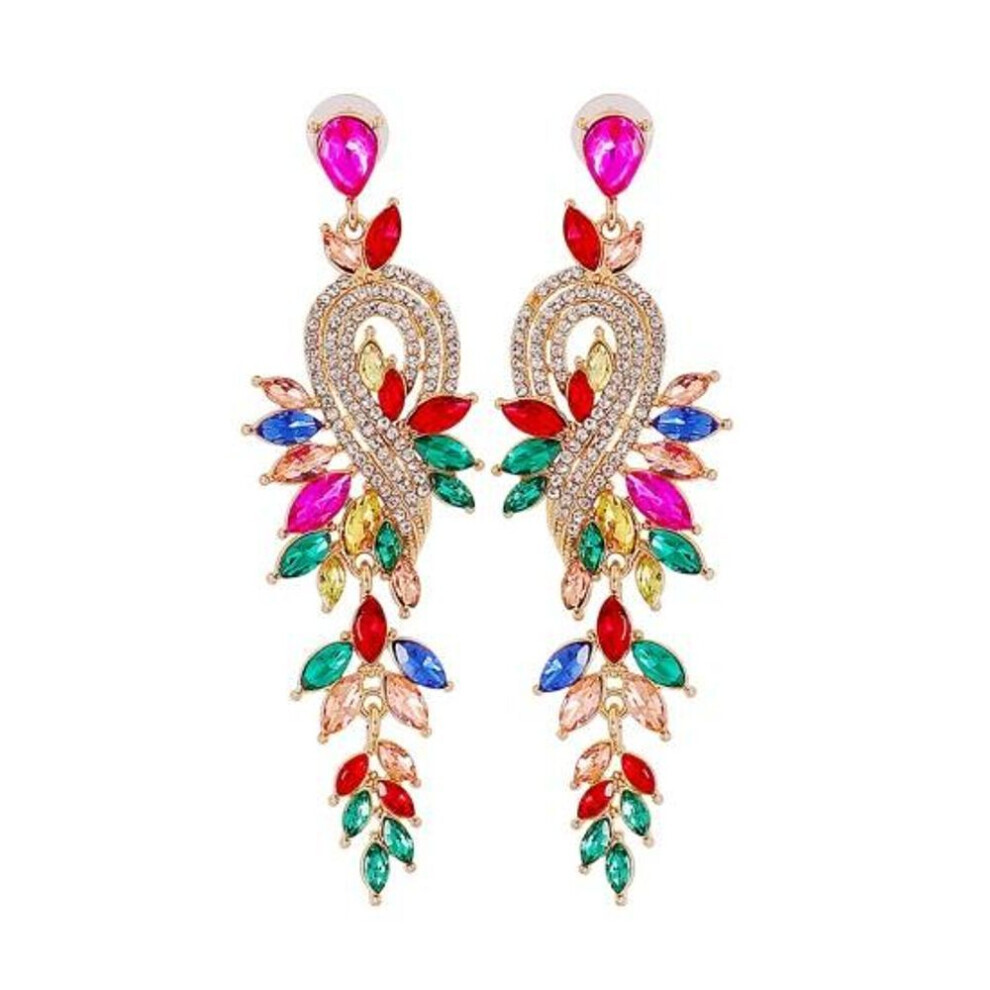 Maxpower (Multicolor) Shiny Earrings Popular Sparkling Temperament Stud
