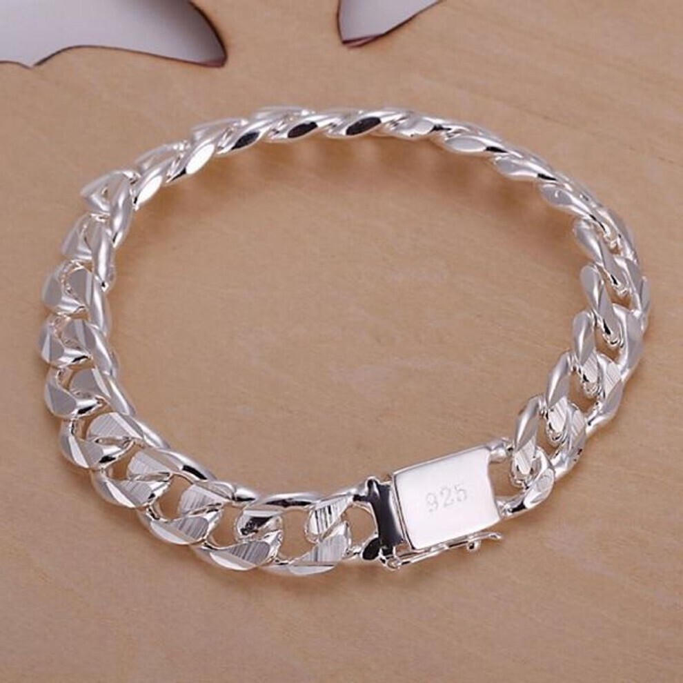 Maxpower (20Cm) 925 Sterling 10Mm Side Chain Bracelet Fashion Jewelry Silver