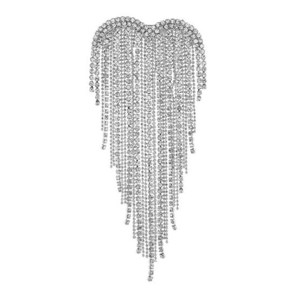 Maxpower (Silver) Stylish Women Tassels Brooch Temperament Clothing Accessories Clothes Decoration Silver