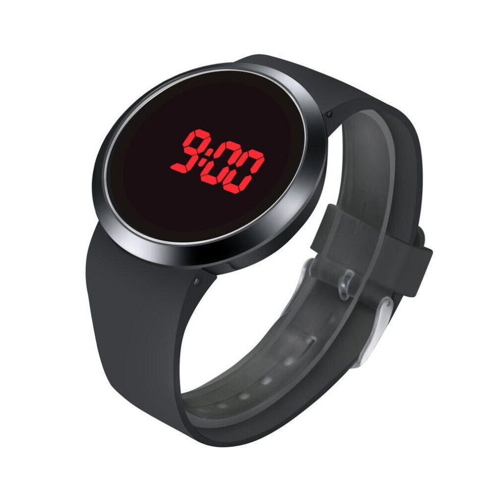 Maxpower (As The Picture) Fashion Waterproof Men Led Screen Silicone Wrist Watch