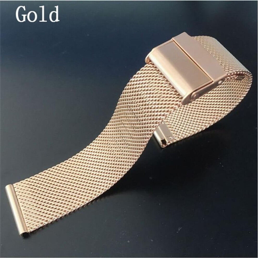 Maxpower (, 12Mm(Width)) ) Milanese Watchband 12Mm 14Mm 16Mm 18Mm 20Mm 22Mm 24Mm Universal Stainless Steel Metal Watch Band Strap Bracelet Gold