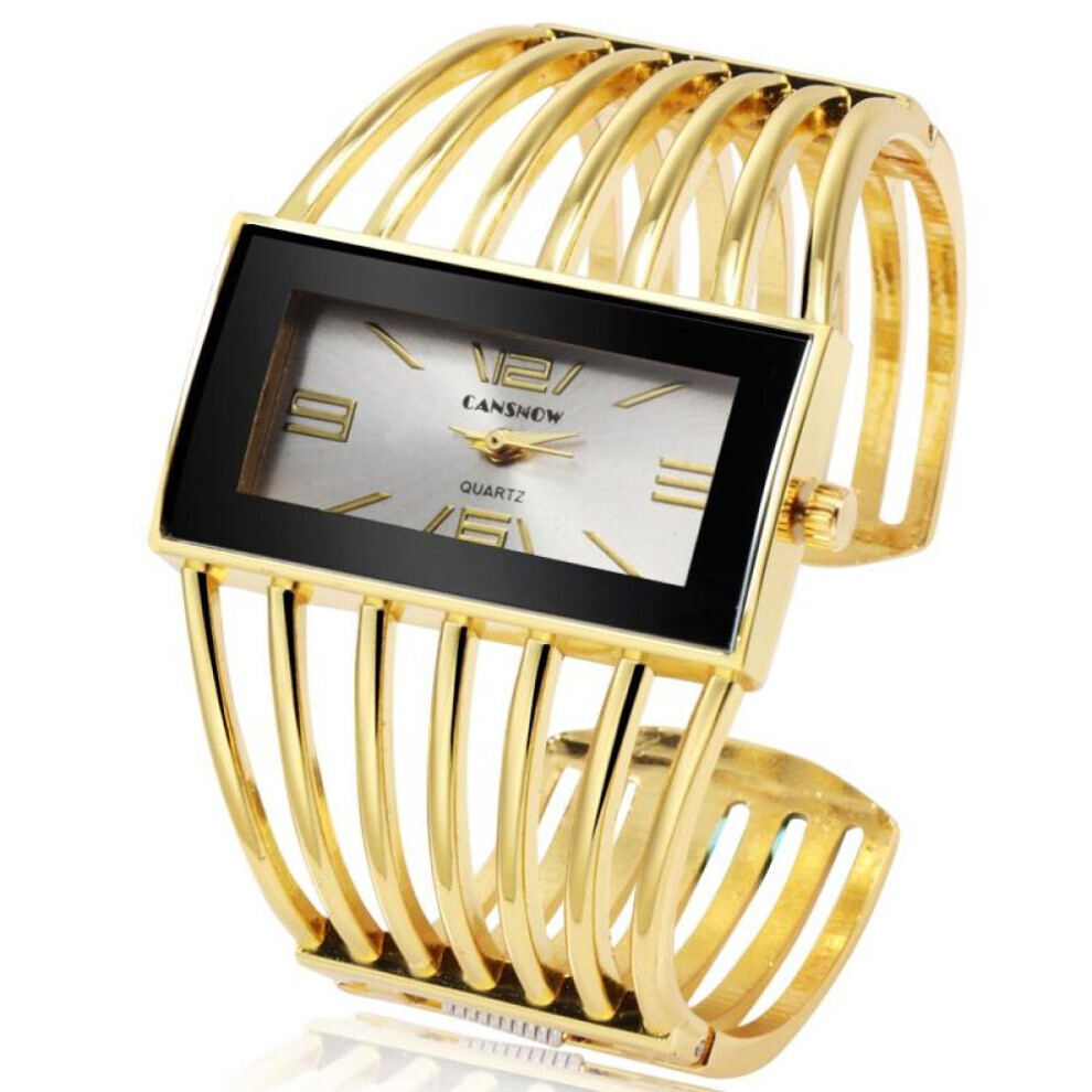 (gold,white) Fashion Bracelet Watch Ladies Stainless Steel Watch