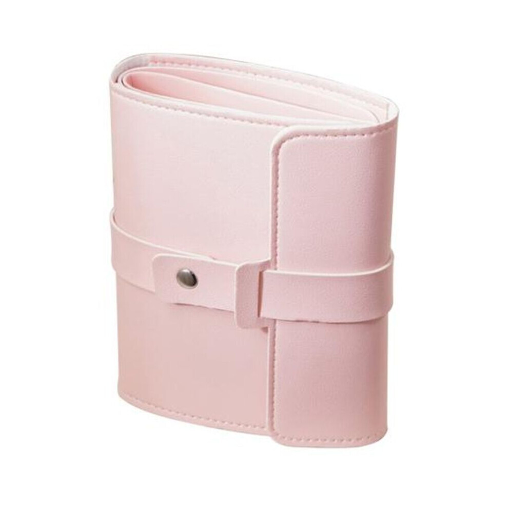 (pink) Bag Book Design Wear Resistant Lightweight Earring Storage Foldable Jewelry Earring Organizer Travel Earring