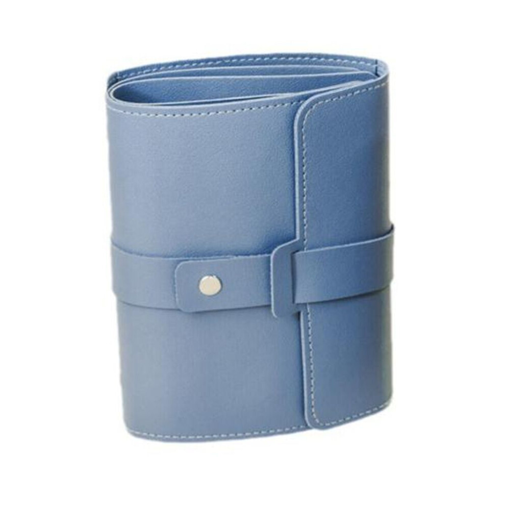 (blue) Bag Book Design Wear Resistant Lightweight Earring Storage Foldable Jewelry Earring Organizer Travel Earring