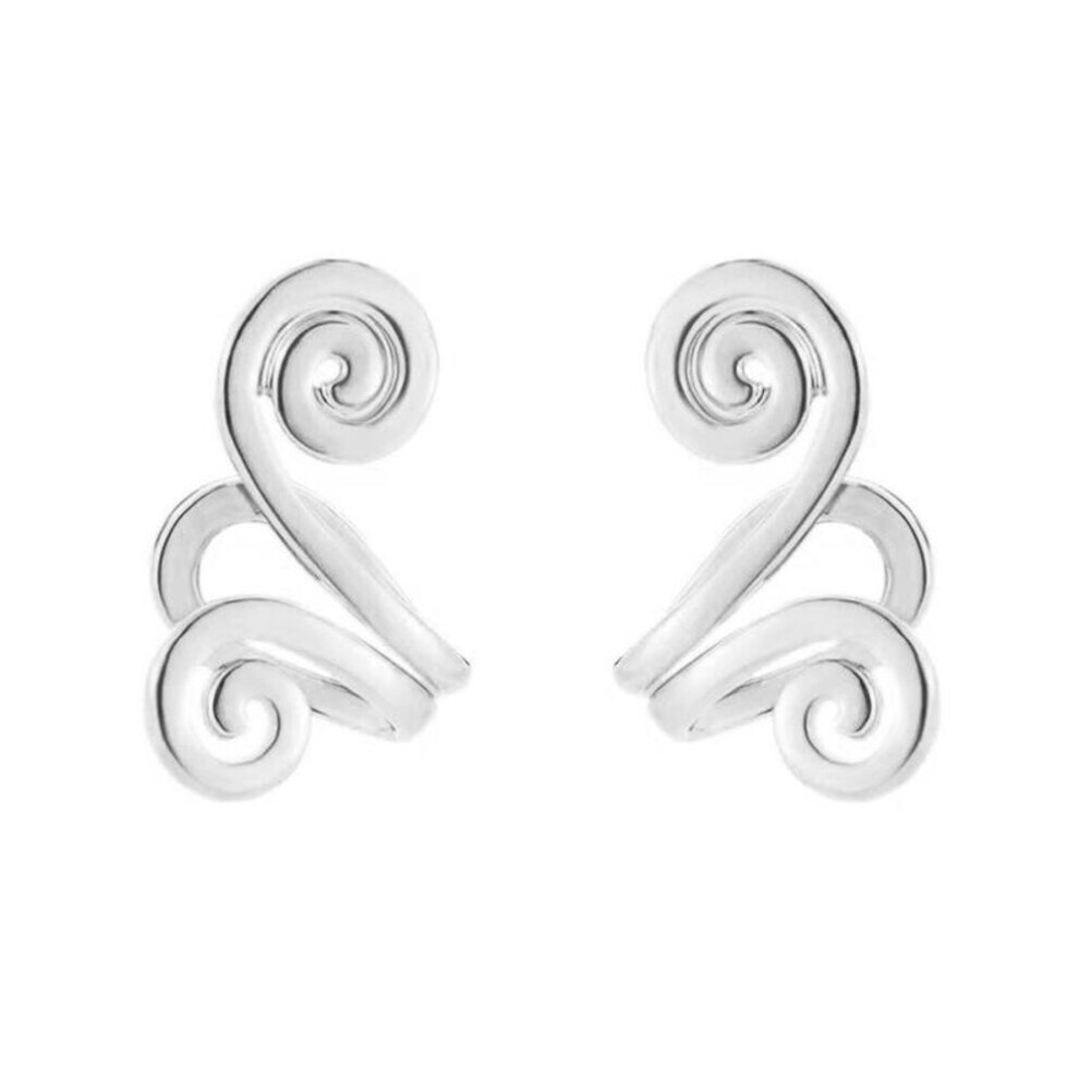 Maxpower (Silver) Non Piercing Earrings Simple Earrings Clip Acupressure Slimming Earrings Healthcare Stimulating Acupoints Earring Clip Silver