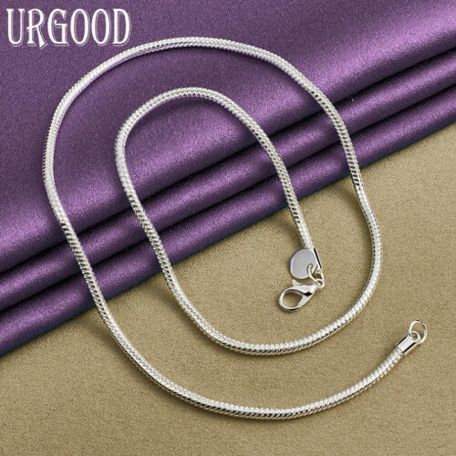 (60cm) 925 Sterling Silver 3mm Snake Chain Necklace