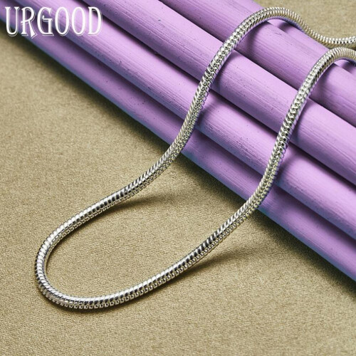 (60cm) 925 Sterling Silver 3mm Snake Chain Necklace 1
